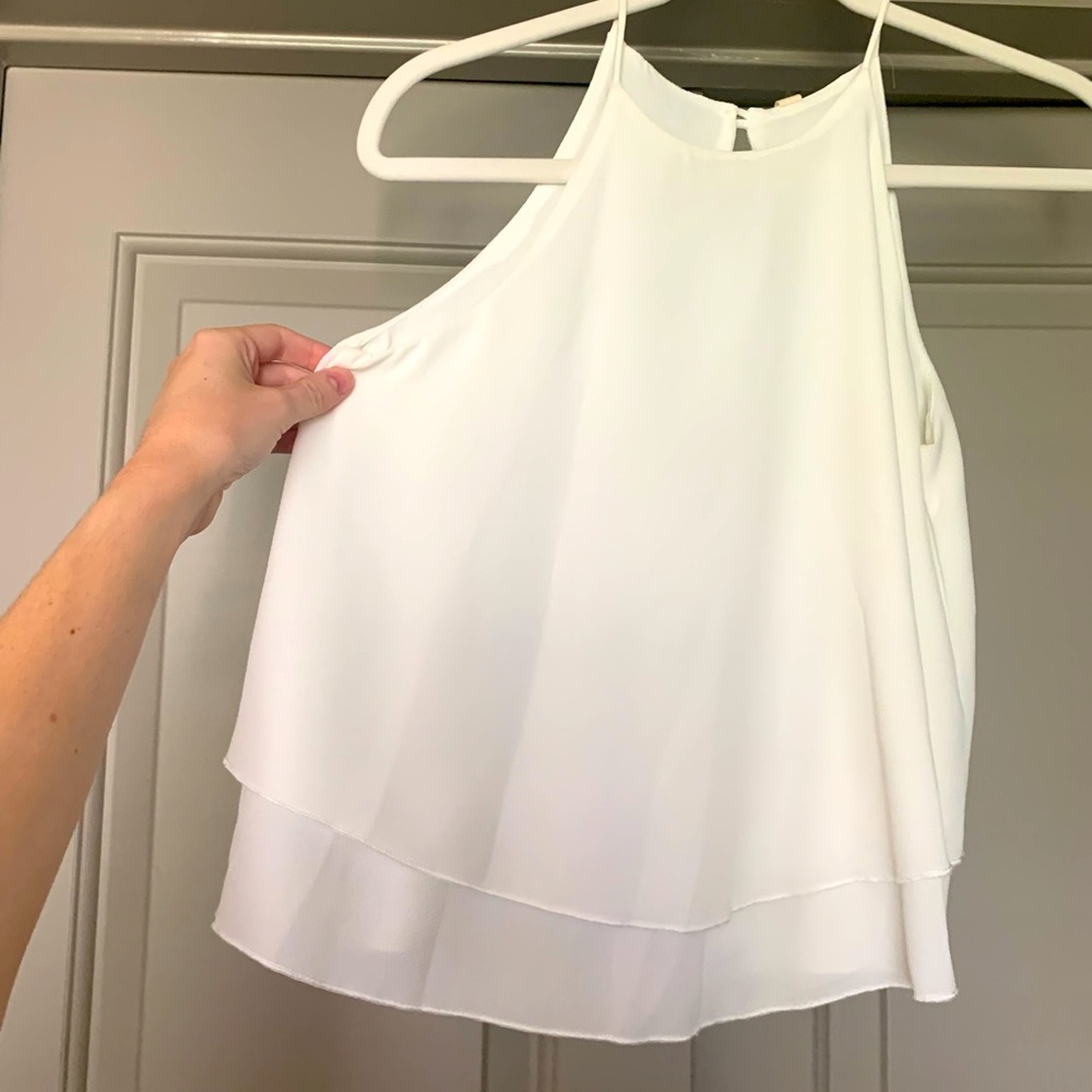 White flowy tank top